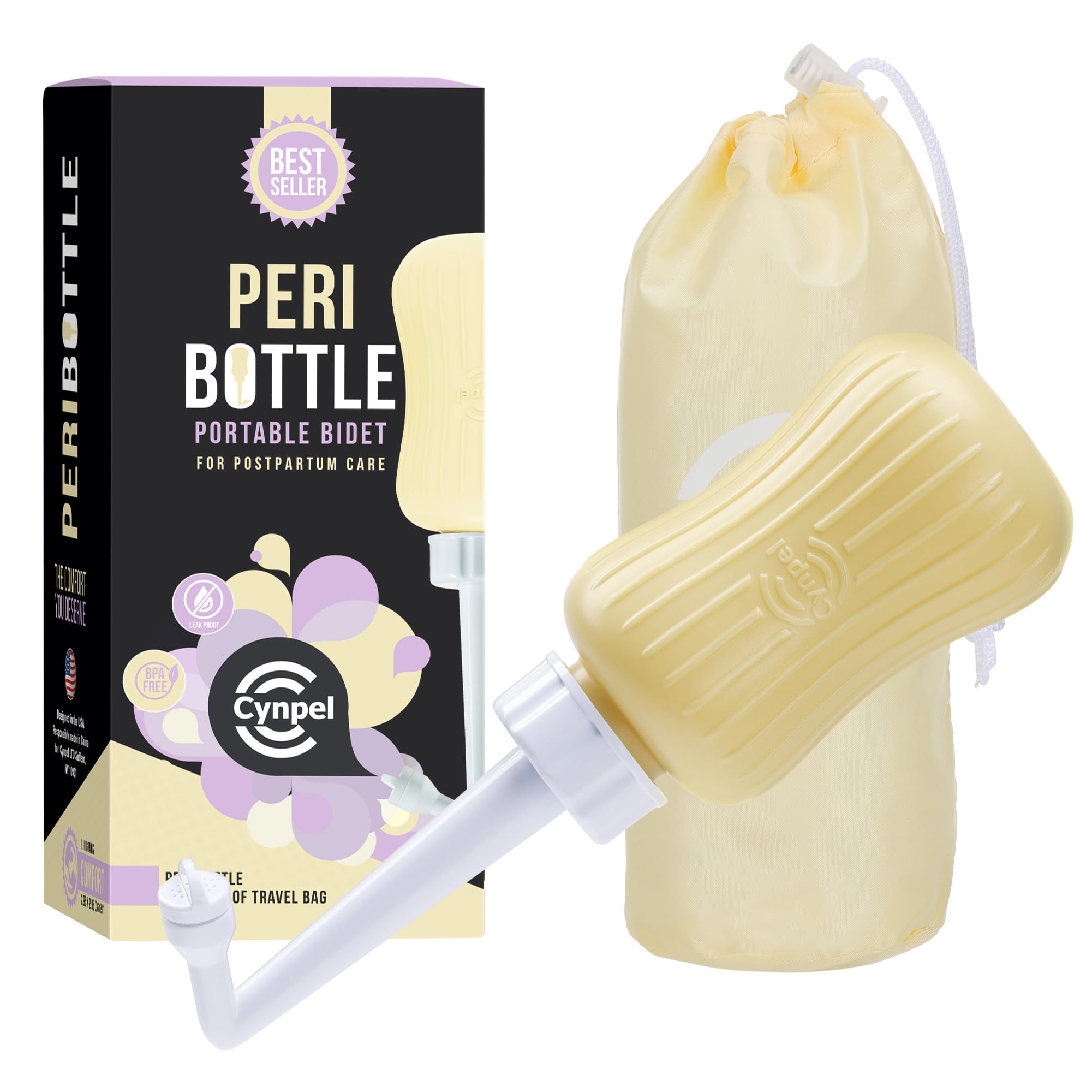 Cynpel Bouteille Peri avec buse anglee 10 trous pour un nettoyage précis.