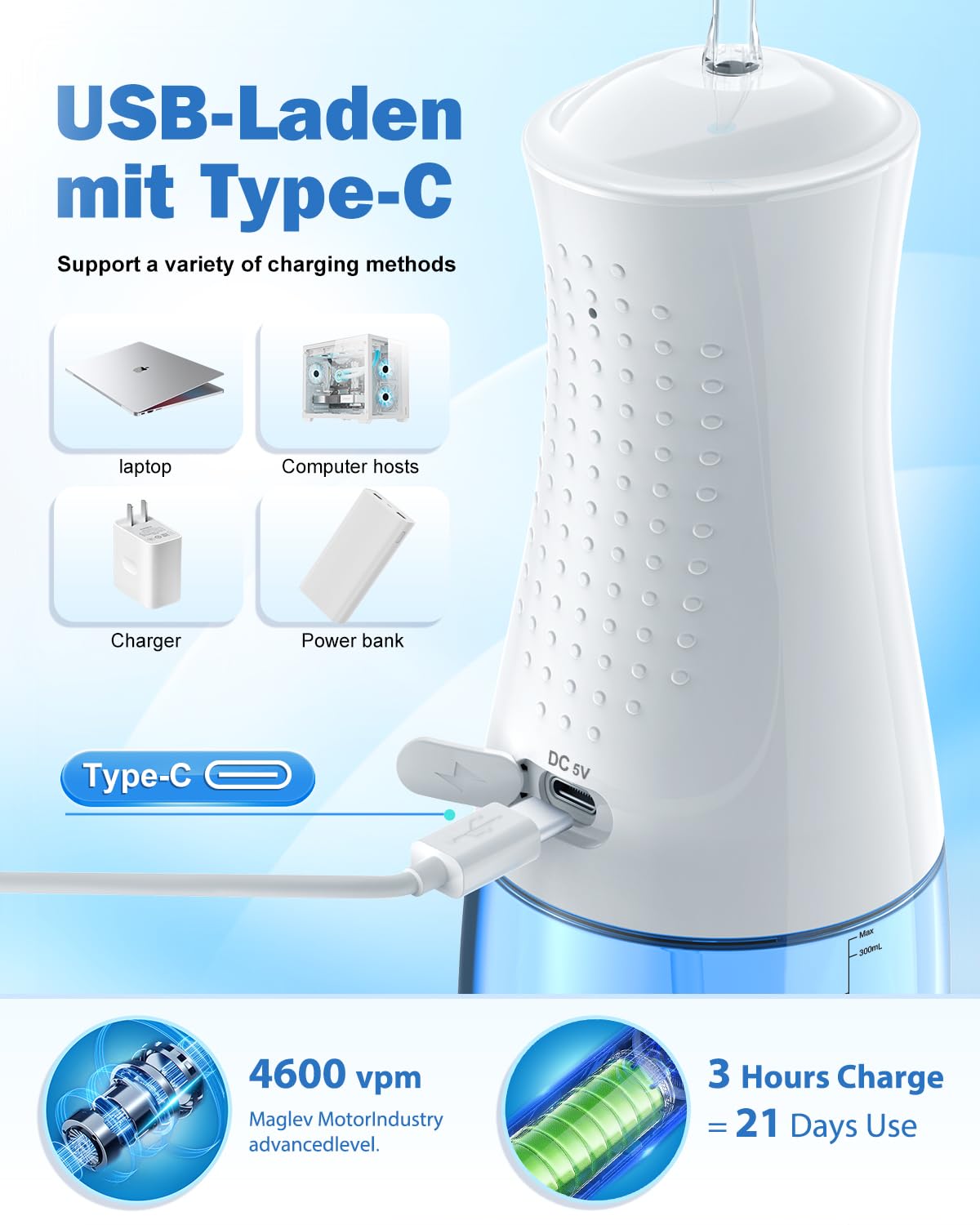 CYOUH Neti Pot avec coussin silicone et installation correcte