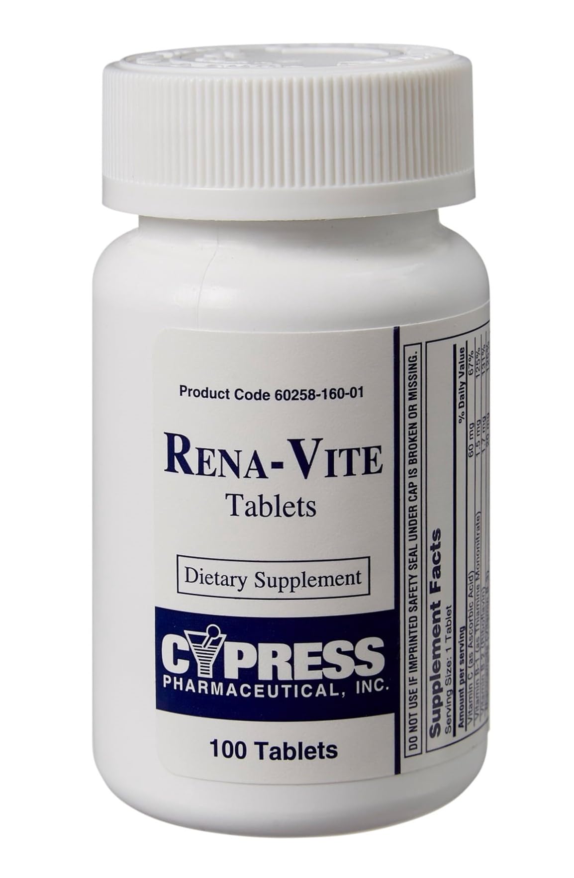 Rena-Vite Cypress Pharmaceutical : bouteille, pratique pour la supplémentation quotidienne