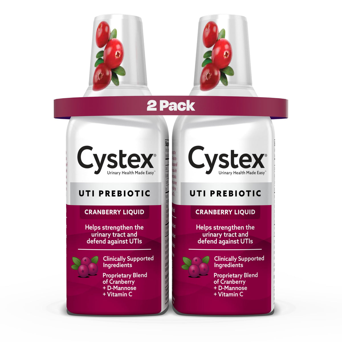 Bouteille Cystex pack de deux prête à l’emploi pour votre routine urinaire.