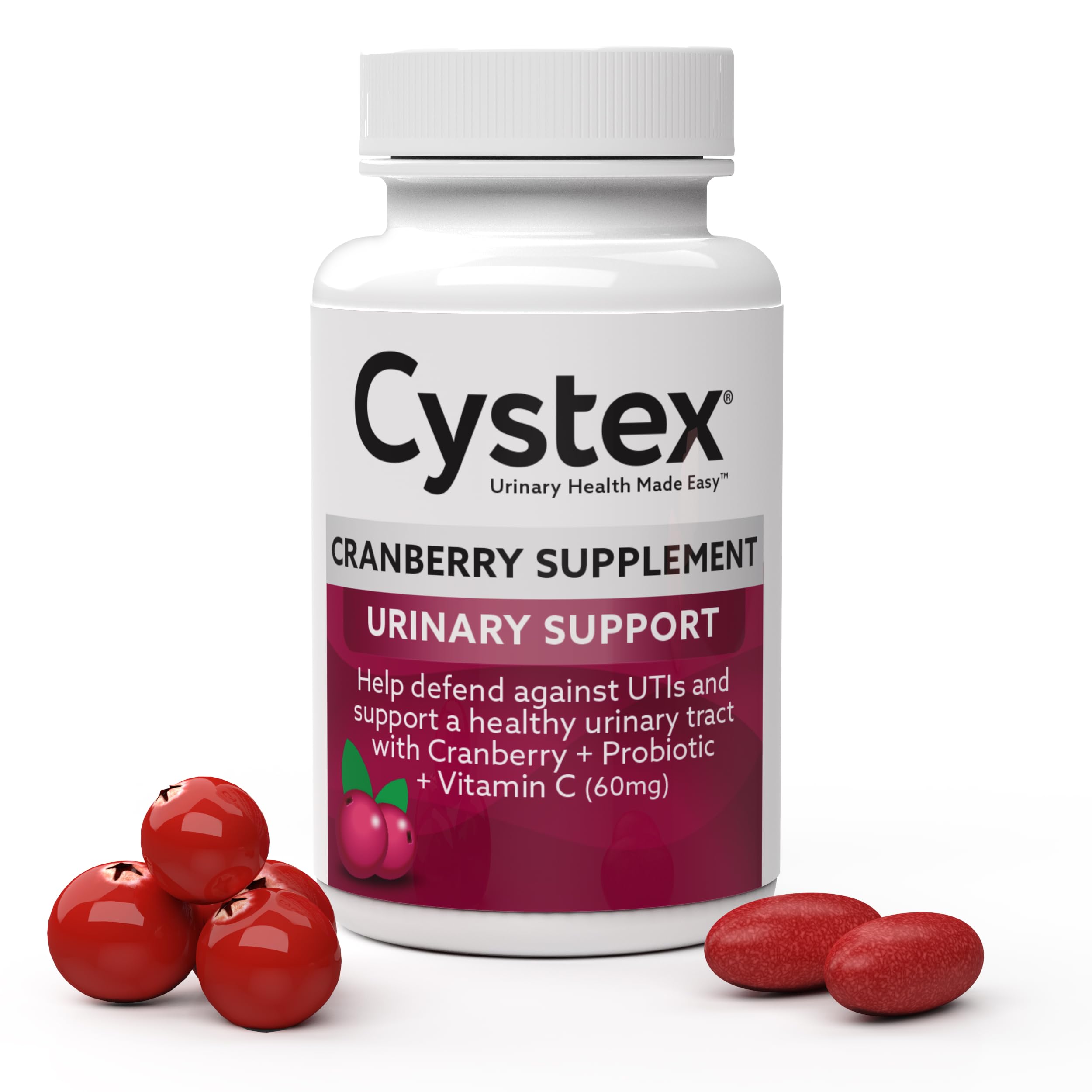 Cystex Canneberge emballage du complément pour routine urinaire.