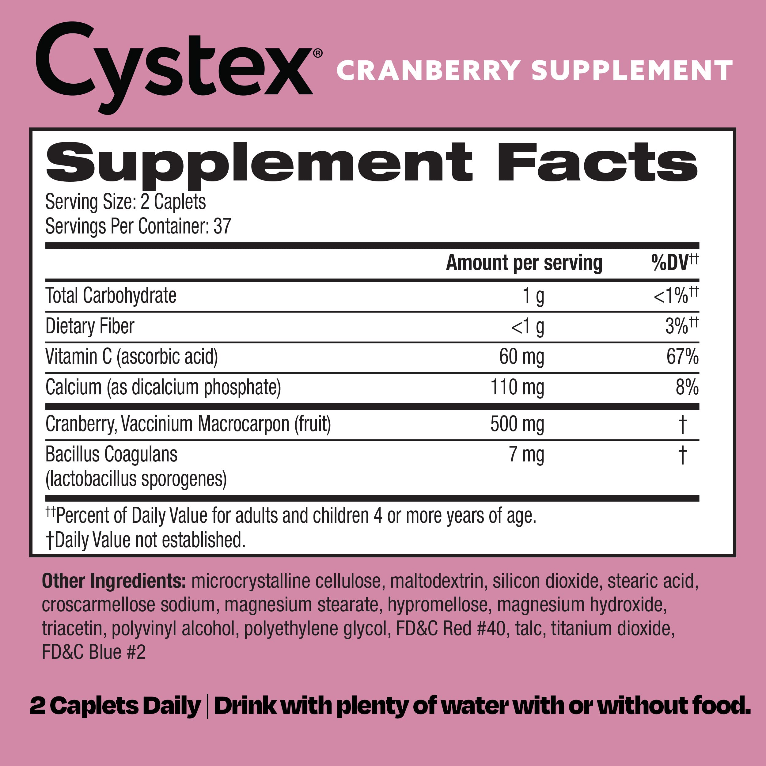 Utilisation quotidienne de Cystex Canneberge, confort potentiel.