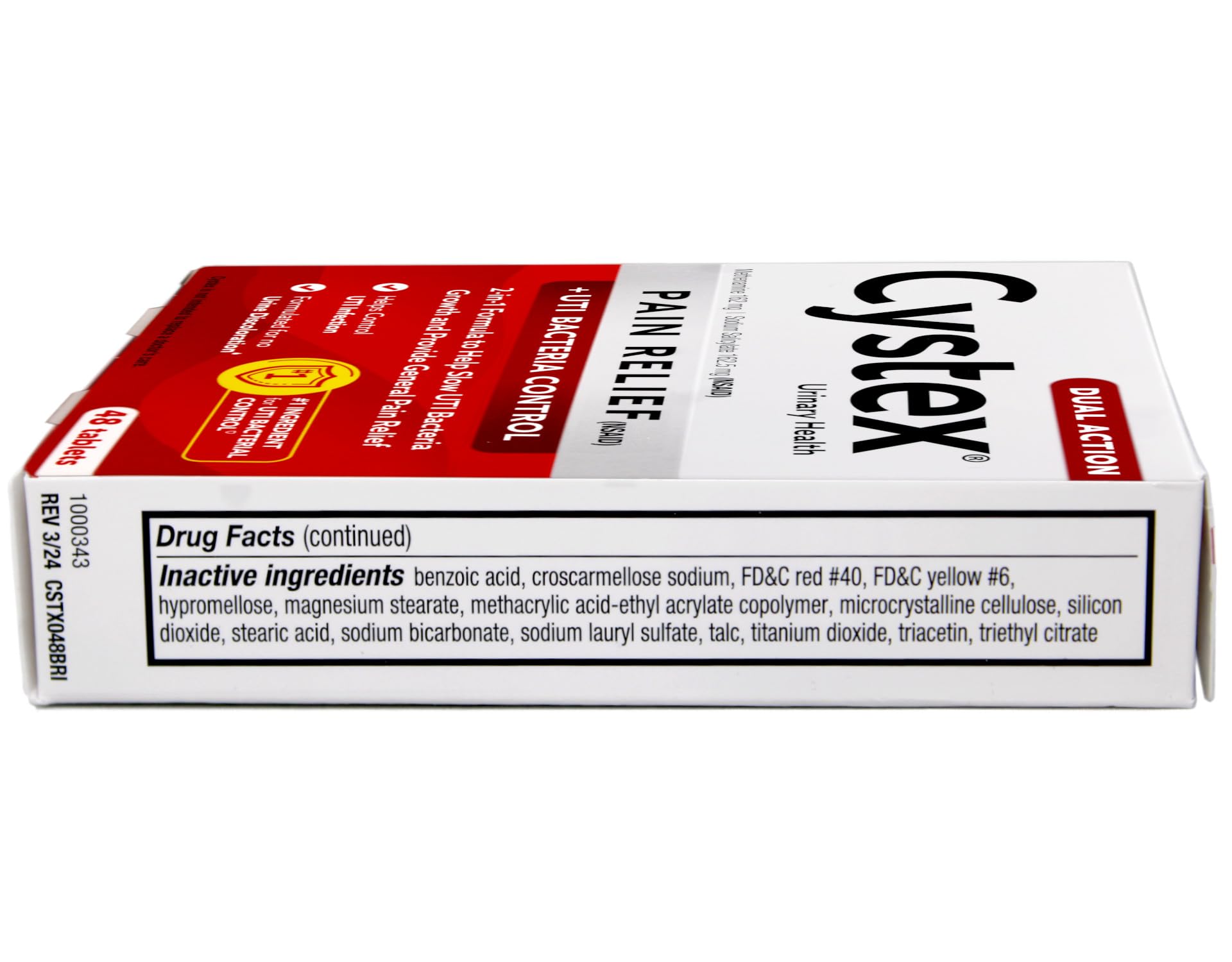 Cystex Plus – étiquette produit, informations claires pour l'utilisation possible