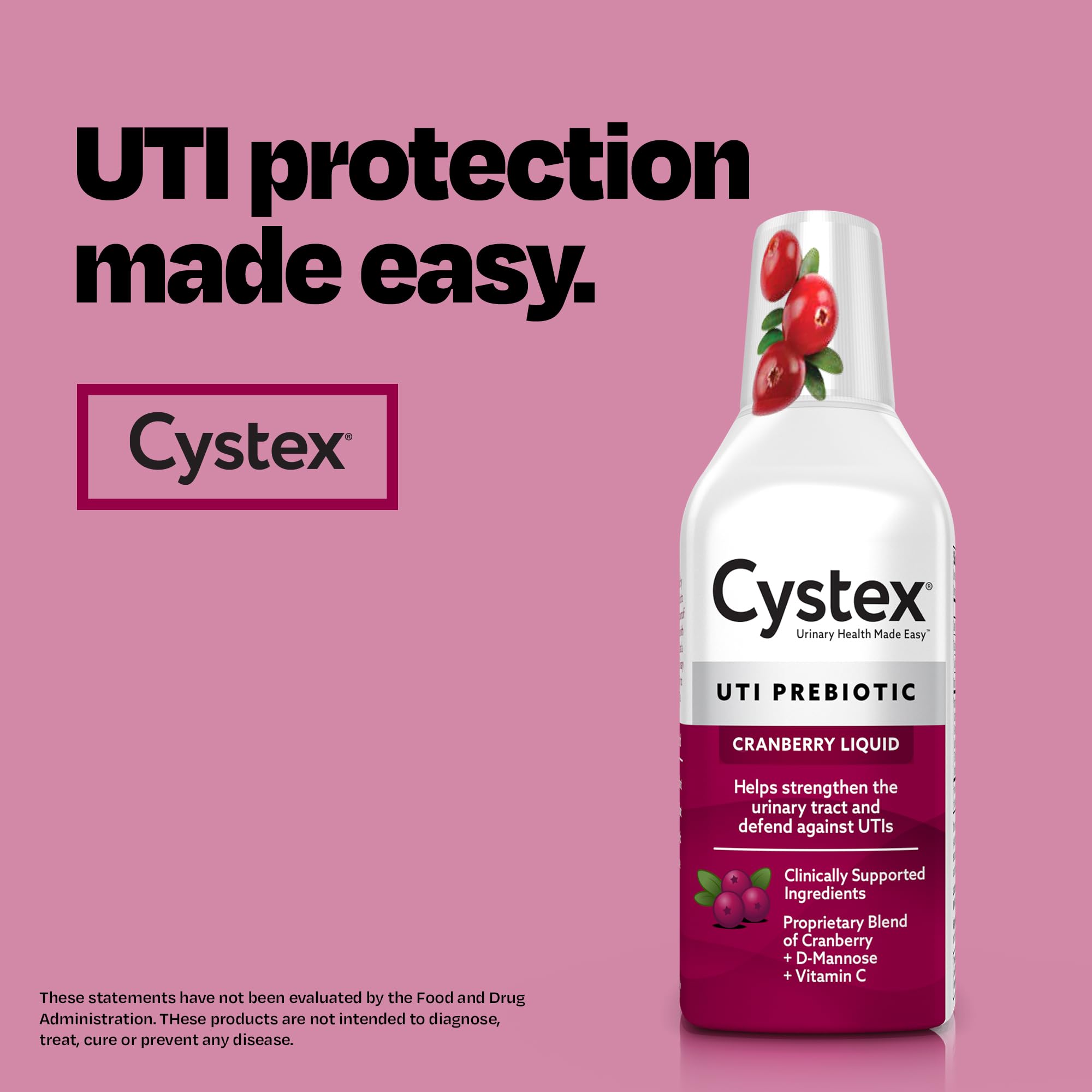 Vitamine C dans Cystex pour un soutien quotidien sans calories supplémentaires.
