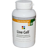 D'Adamo Live Cell B/AB – bouteille et gélules, soutien potentiel du métabolisme cellulaire.