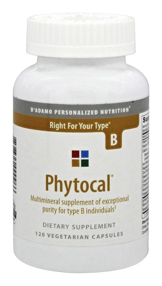 Phytocal B de D'Adamo - flacon 120 gélules pour une utilisation quotidienne.