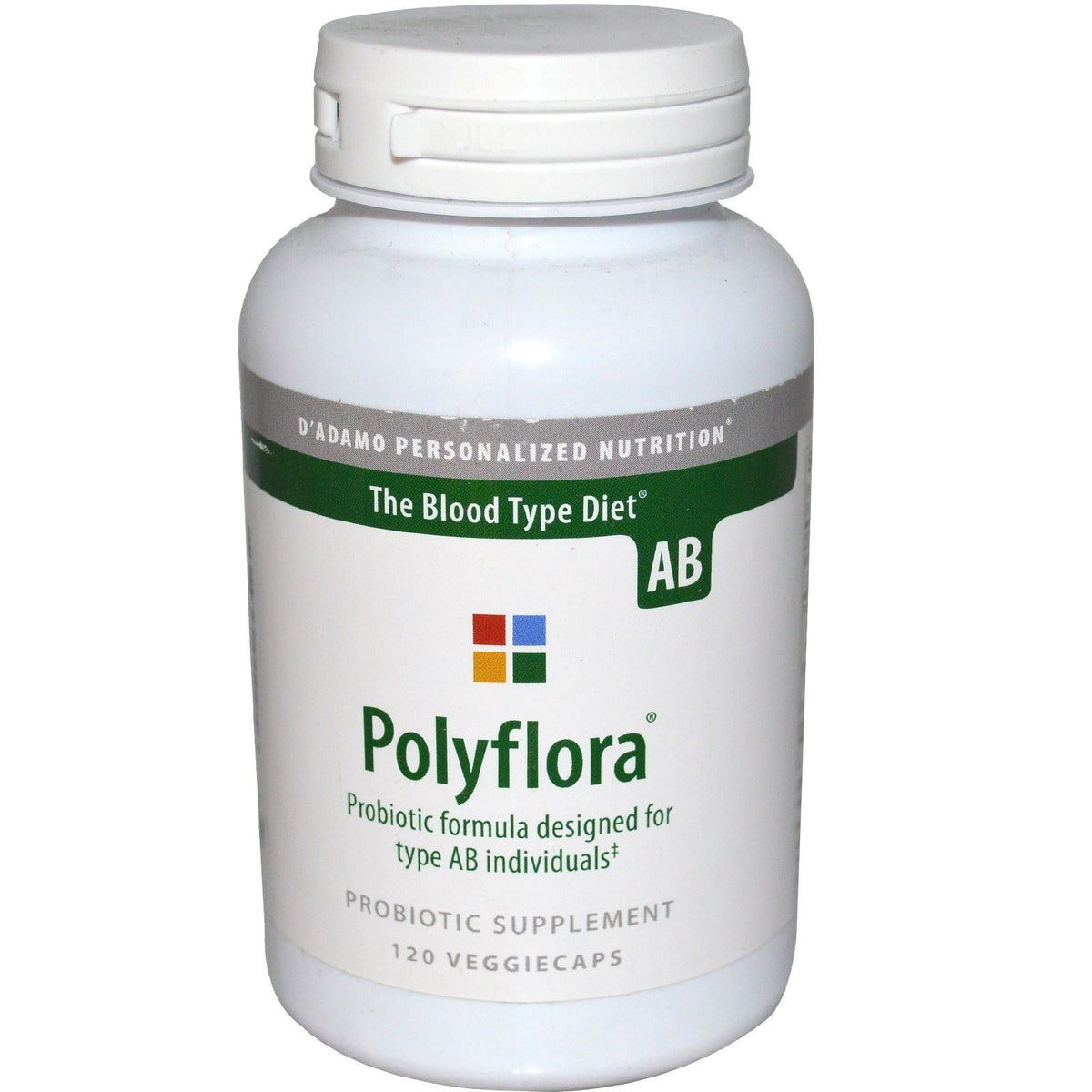 Polyflora AB de D'Adamo, bouteille — soutien potentiel de l'équilibre intestinal et confort digestif