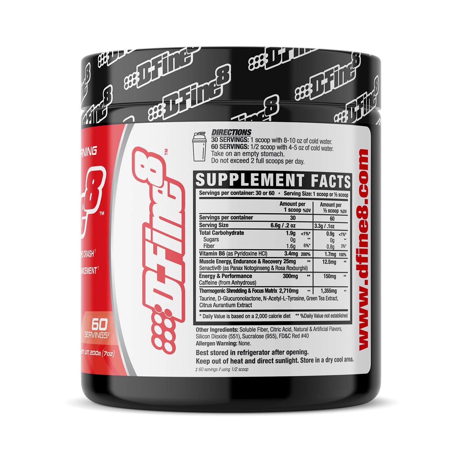 D-Fine8 poudre pré-entraînement en mesure, améliore l'endurance et la performance