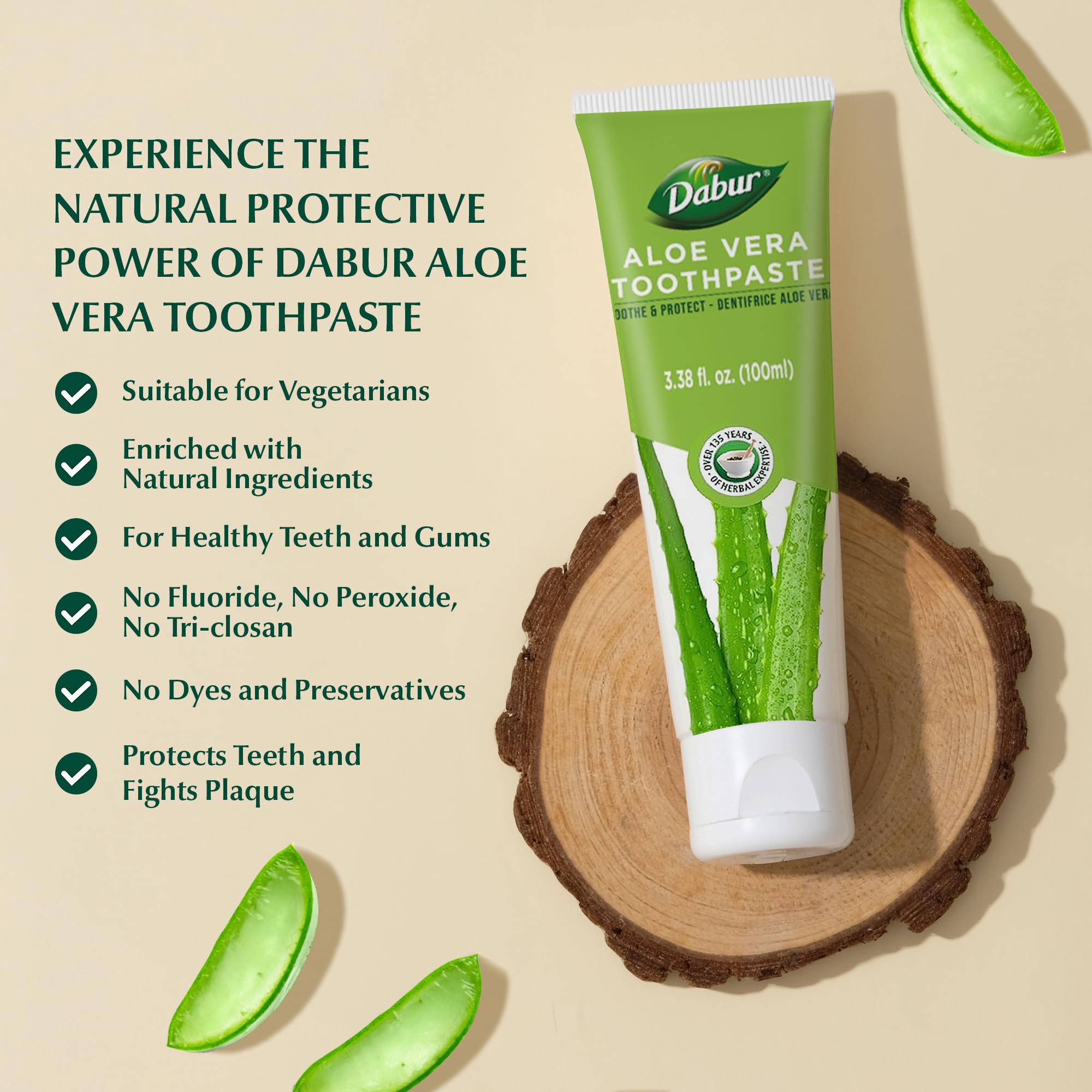 Ingrédients naturels Aloe Vera et arbre à thé pour une sensation pure.