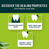 Ingrédients naturels Dabur Aloe Vera, extraits pour l'hygiène bucco-dentaire.