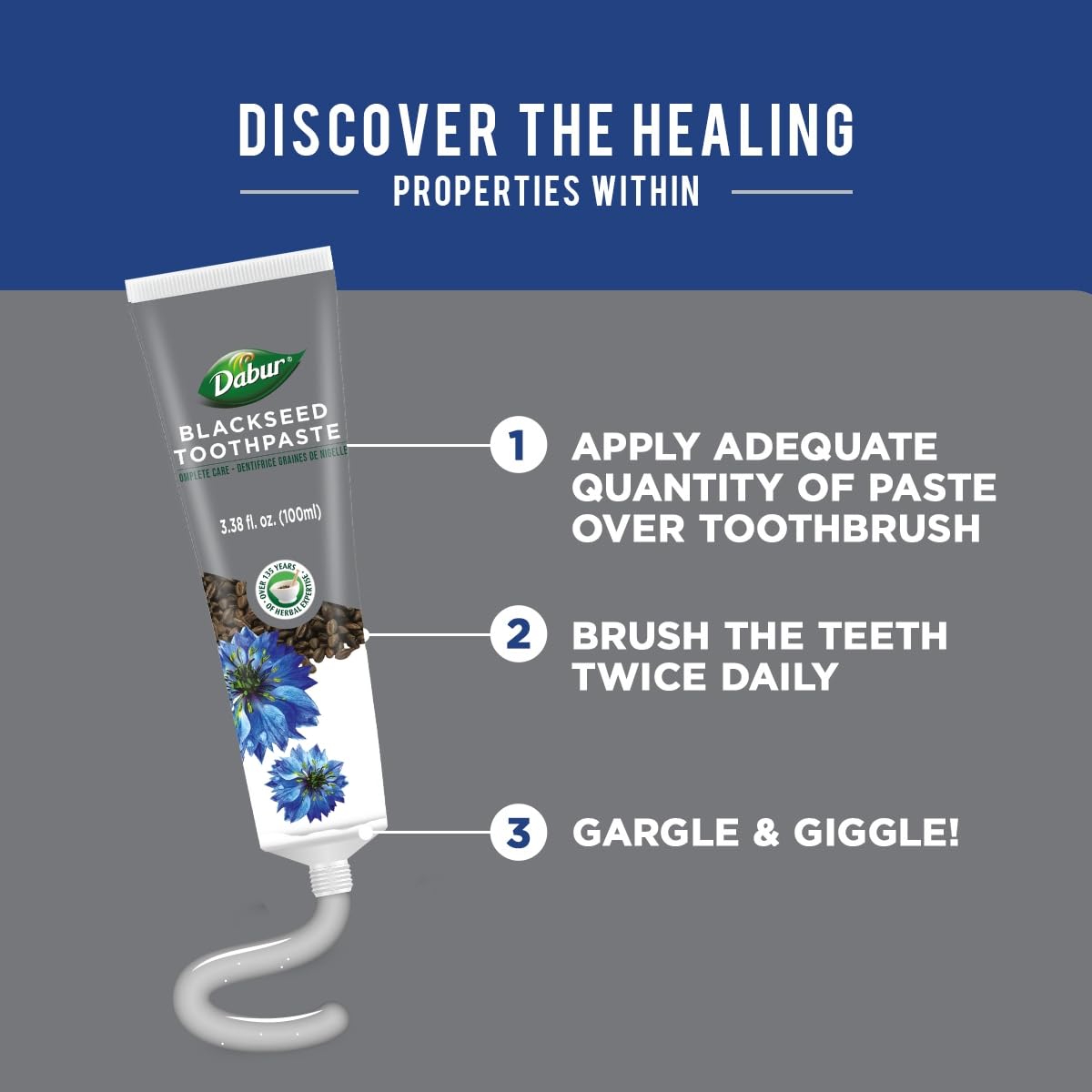 Dabur Dentifrice Herbal – pack3-emballage pratique et économique.