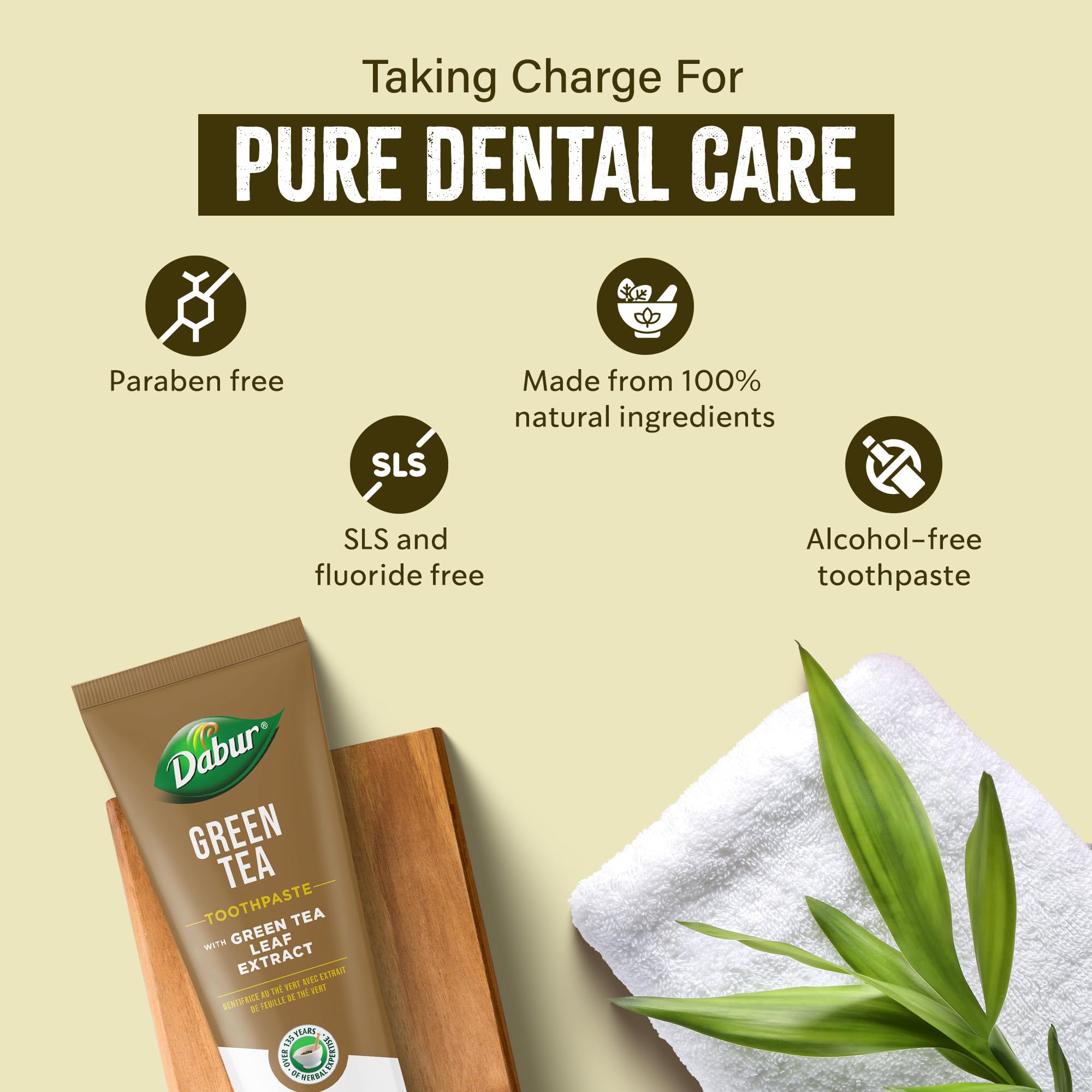pâte dabur sans paraben et sans SLS, soin buccal sûr.