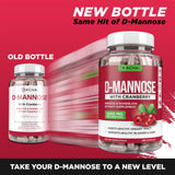 Bouteille Dacha D-Mannose avec extraits de cranberry hibiscus et pissenlit.