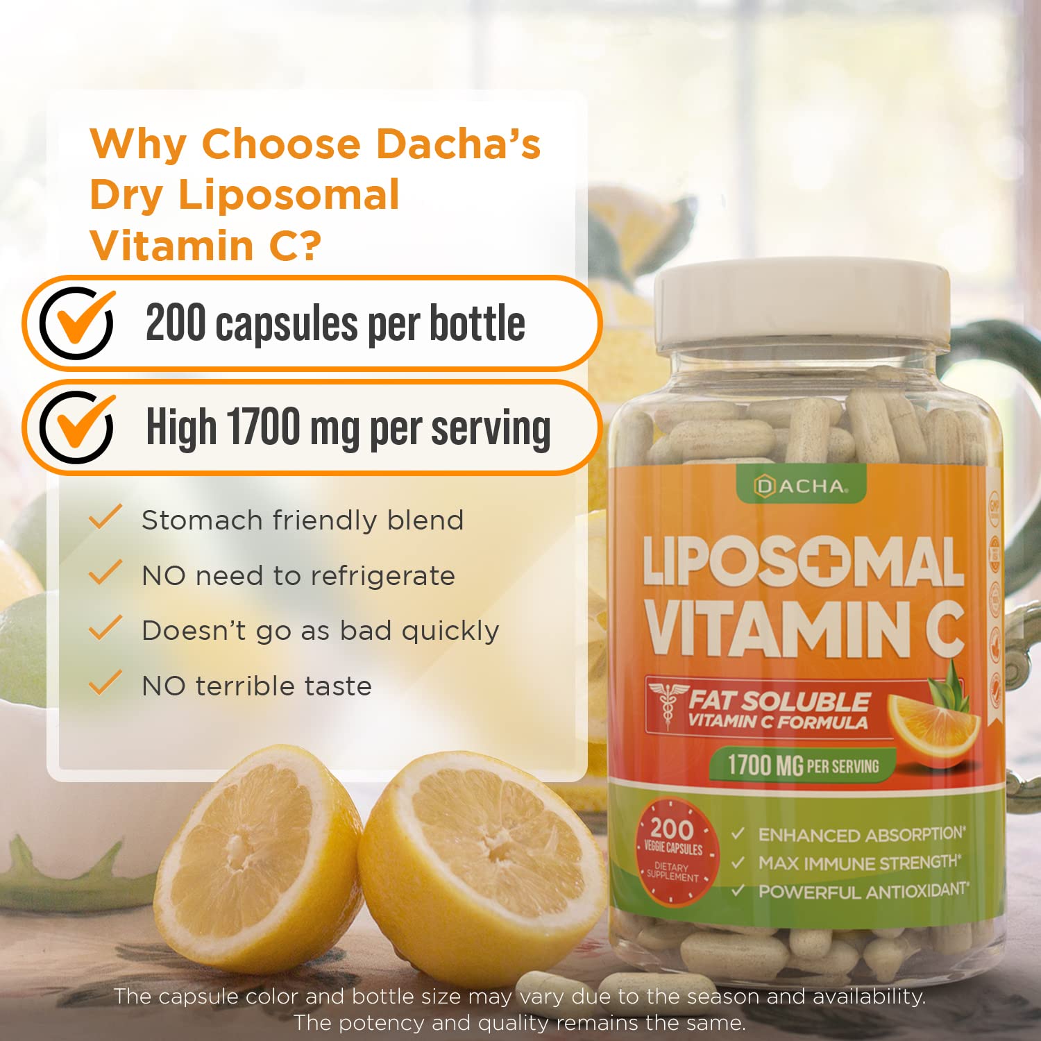 DACHA liposomale C, absorption améliorée grâce à la technologie liposomale.
