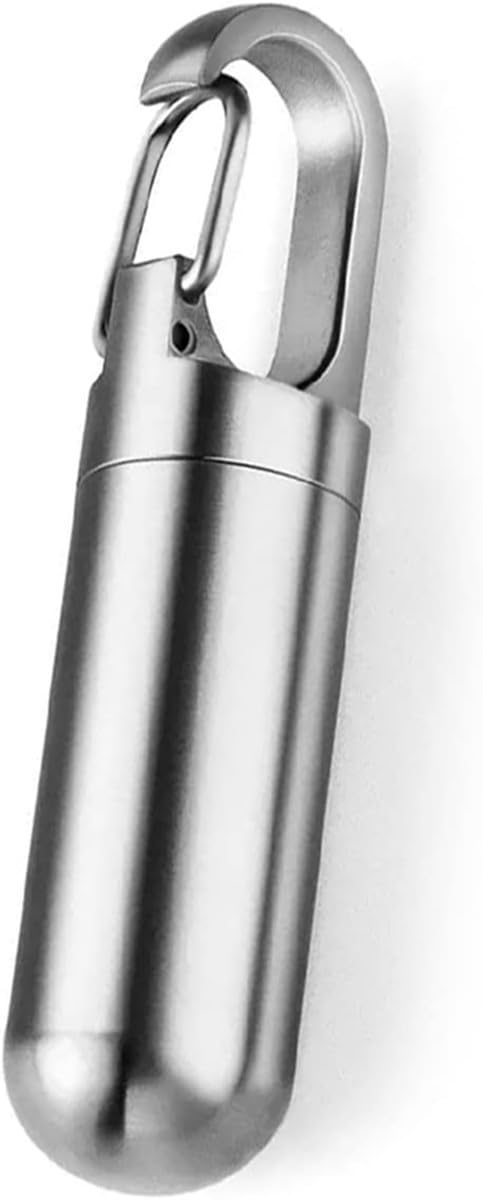 Porte-pilules Dachangshund en acier inoxydable, étanche, pratique en déplacement.