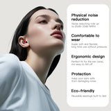DACLL bouchons d'oreilles confort mémoire silicone, ajustement doux pour port prolongé