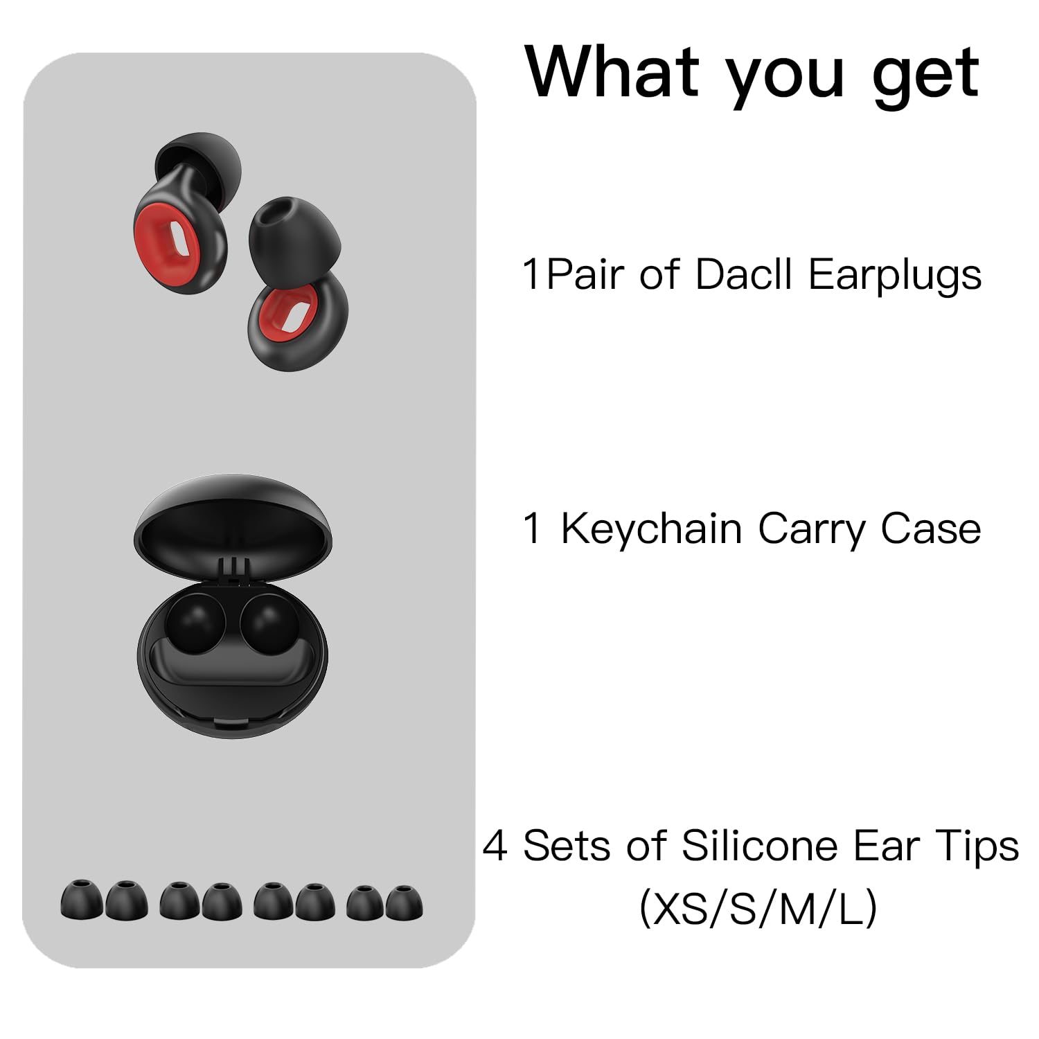 DACLL bouchons d'oreilles réutilisables, réduction du bruit pour sommeil et voyage