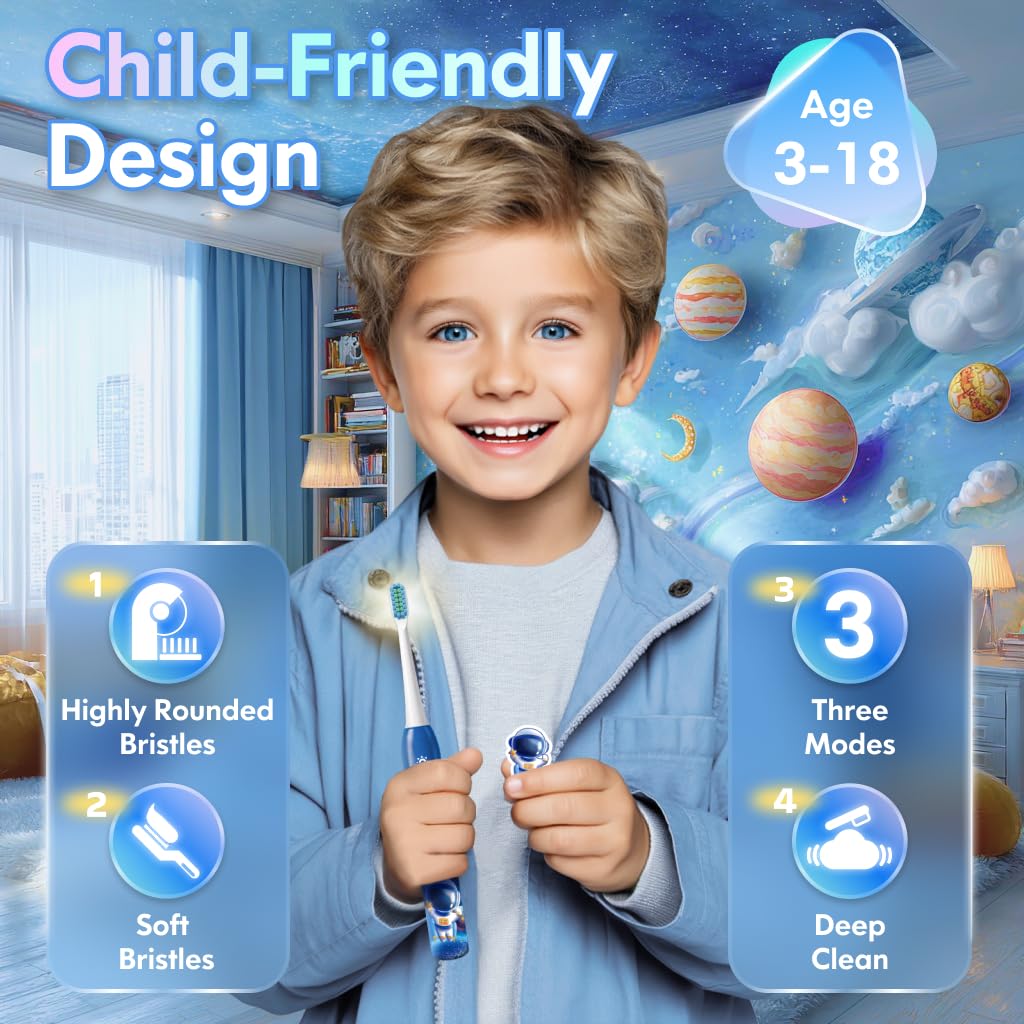 Têtes arrondies DADA-TECH pour un nettoyage doux et sûr des dents.
