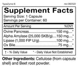 D'Adamo TypeZyme: capsules digestives pour soutien potentiel après repas.