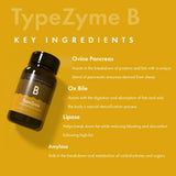 D'Adamo TypeZyme: emballage et étiquette clairs, aide au choix du complément digestif.