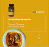 D'Adamo TypeZyme: amélioration possible du confort digestif lors de plats riches.