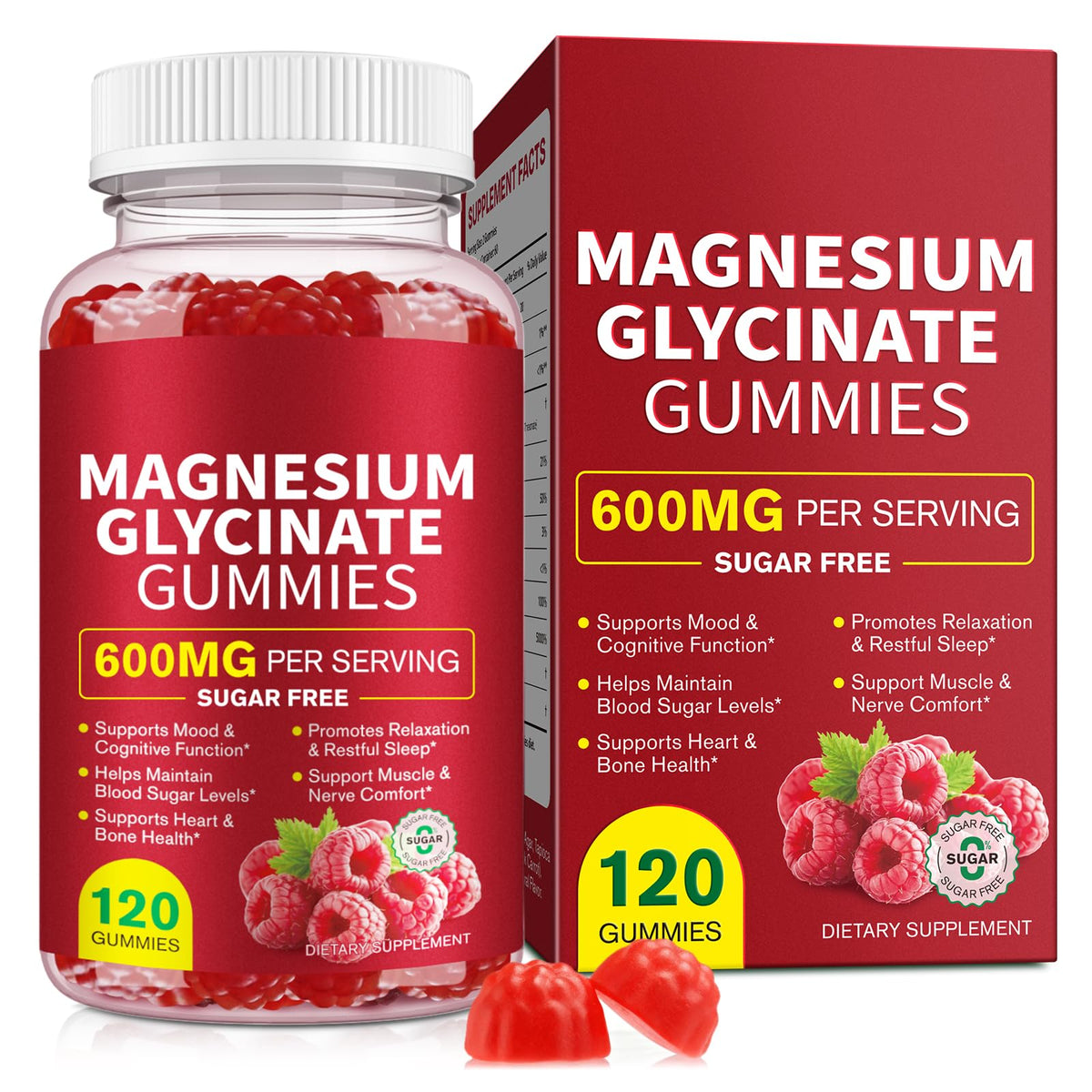 Gommes Magnésium Glycinate Daiasns dans la boîte, pratique et gourmande.