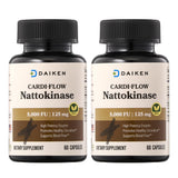 DAIKEN Nattokinase 5000 FU : bouteille avec étiquette claire et soutien quotidien.