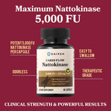 DAIKEN Nattokinase étiquette végan et sans gluten, adaptés aux régimes.
