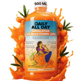Daily All Day argousier bouteille 500ml, utilisation quotidienne et peau éclatante.