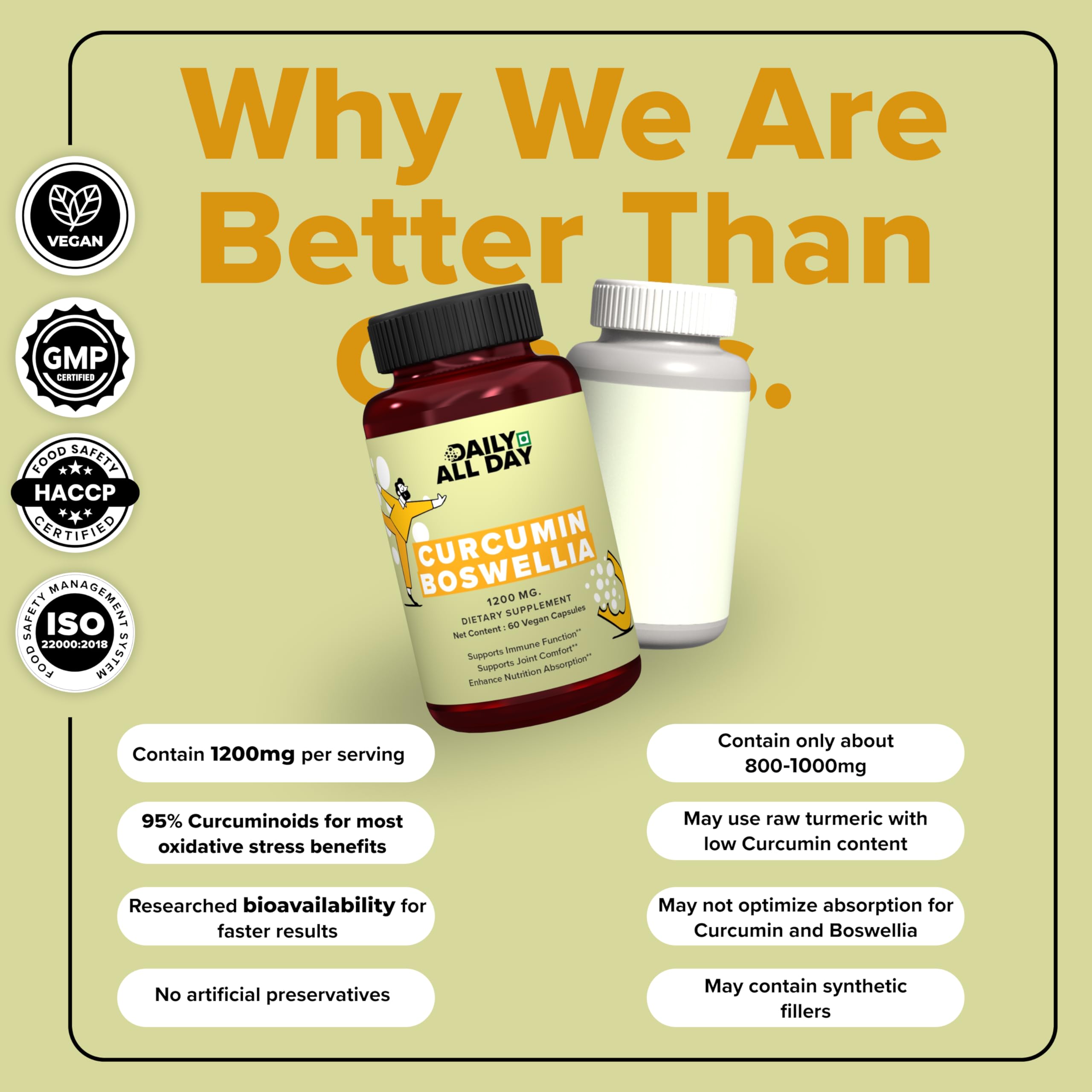 Daily All Day vegan sans gluten, formule pure et adaptée.