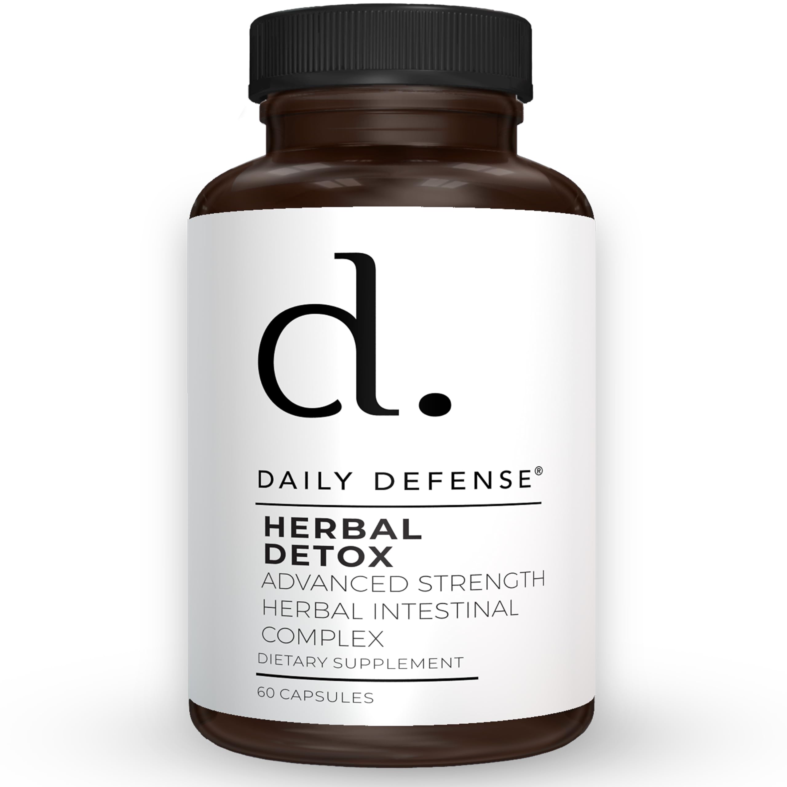 Daily Defense Detox: bouteille de gélules pratique pour la routine detox quotidienne.