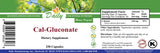 Daily Manufacturing Calcium Gluconate – étiquette lisible, certifié kasher, sans gluten, sans soja, végan.