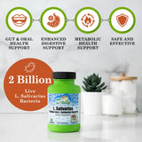 Capsules L-Salivarius de Daily Manufacturing fournissant 2 milliards de bactéries vivantes.