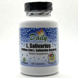 Étiquette Daily Manufacturing L-Salivarius sans gluten, sans soja et végan.