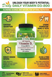 Daily Manufacturing Vitamin D3-800 emballage-bouteille : présentation soignée et pratique à ranger.