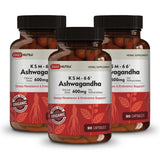 DailyNutra KSM-66, capsules 600 mg bio, soutien relaxation naturelle.