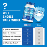 DailyWhole Magnésium Glycinate 4-en-1 – étiquette sans gluten pour plus de tranquillité.