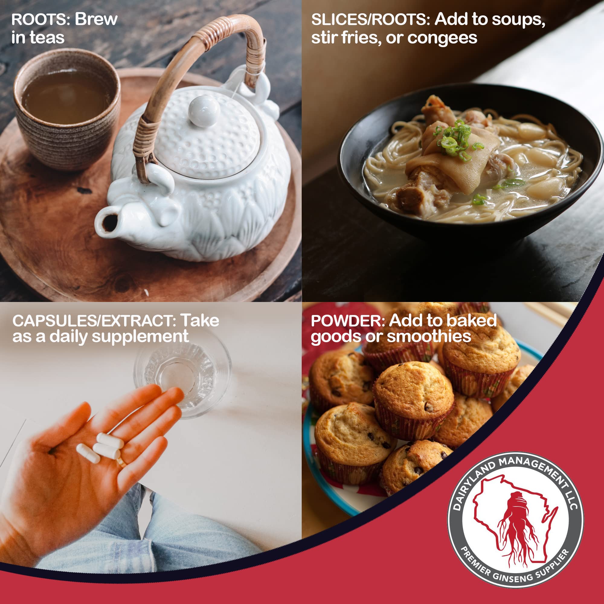 Dairyland Ginseng – gelules véganes: routine quotidienne facile.