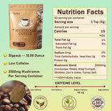Daitea Café-Champignons dans une tasse, énergie douce et concentration soutenue.