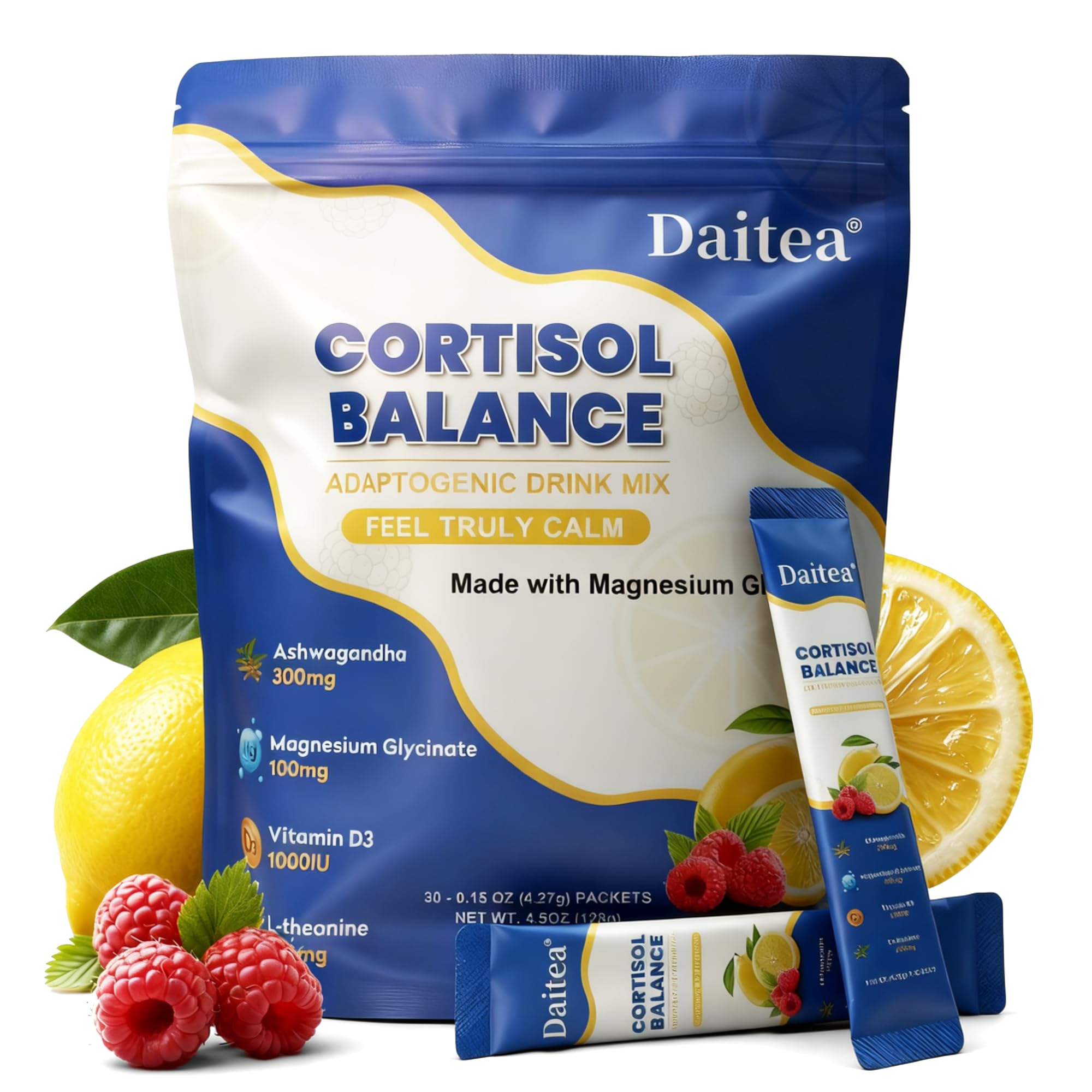 Boîte Daitea Cortisol Calm avec 30 sachets pour la gestion du stress quotidien
