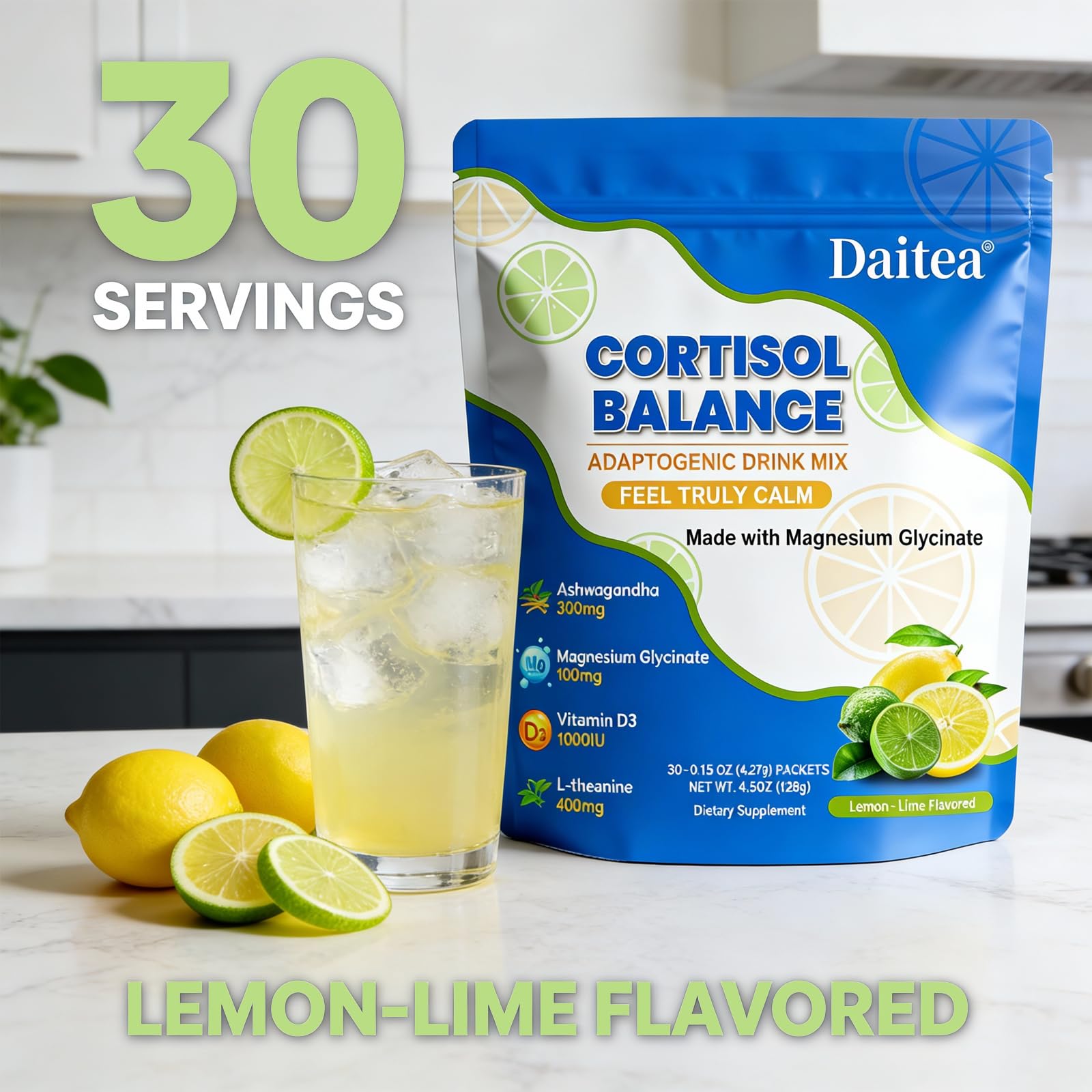 L-théanine et Ashwagandha Daitea Cortisol Calm en parfaite synergie