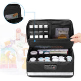 Damero espaces pour bouteilles 10 à 20 ml avec sangles de maintien.