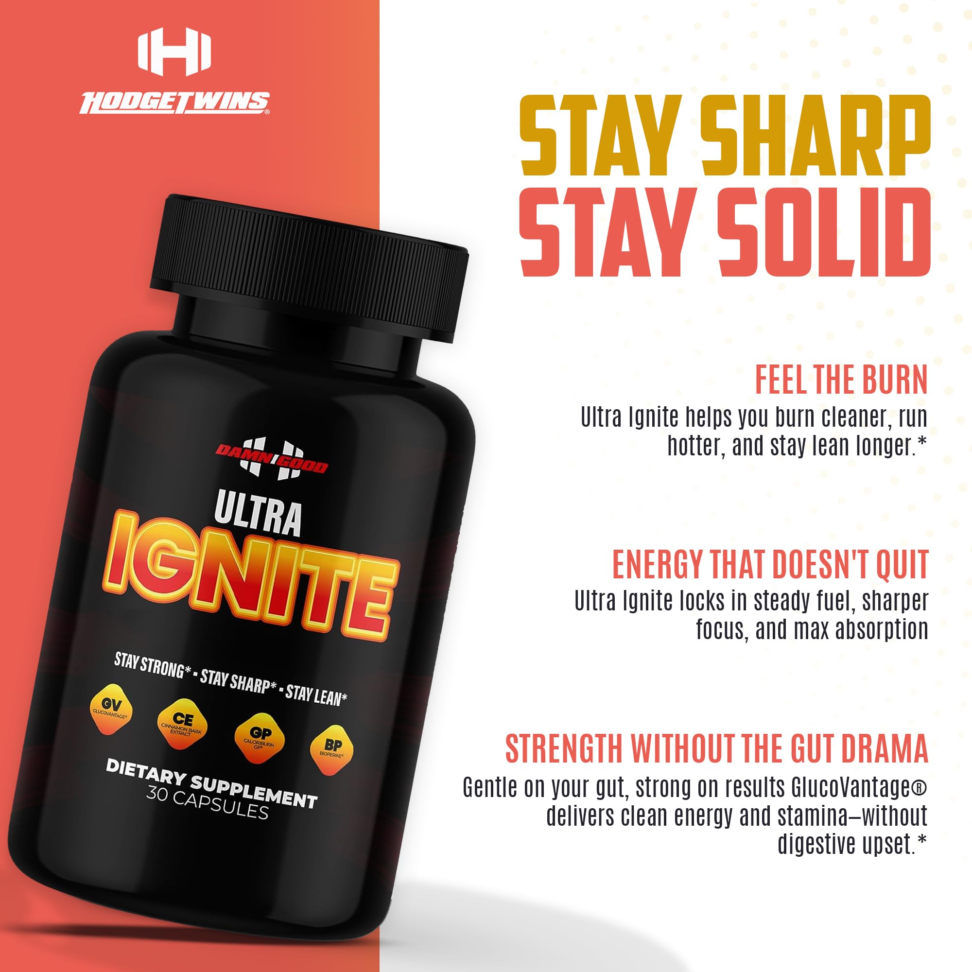 DAMN GOOD The Hodge Twins – capsules-absorption-douce: soutien énergétique clair et stable.