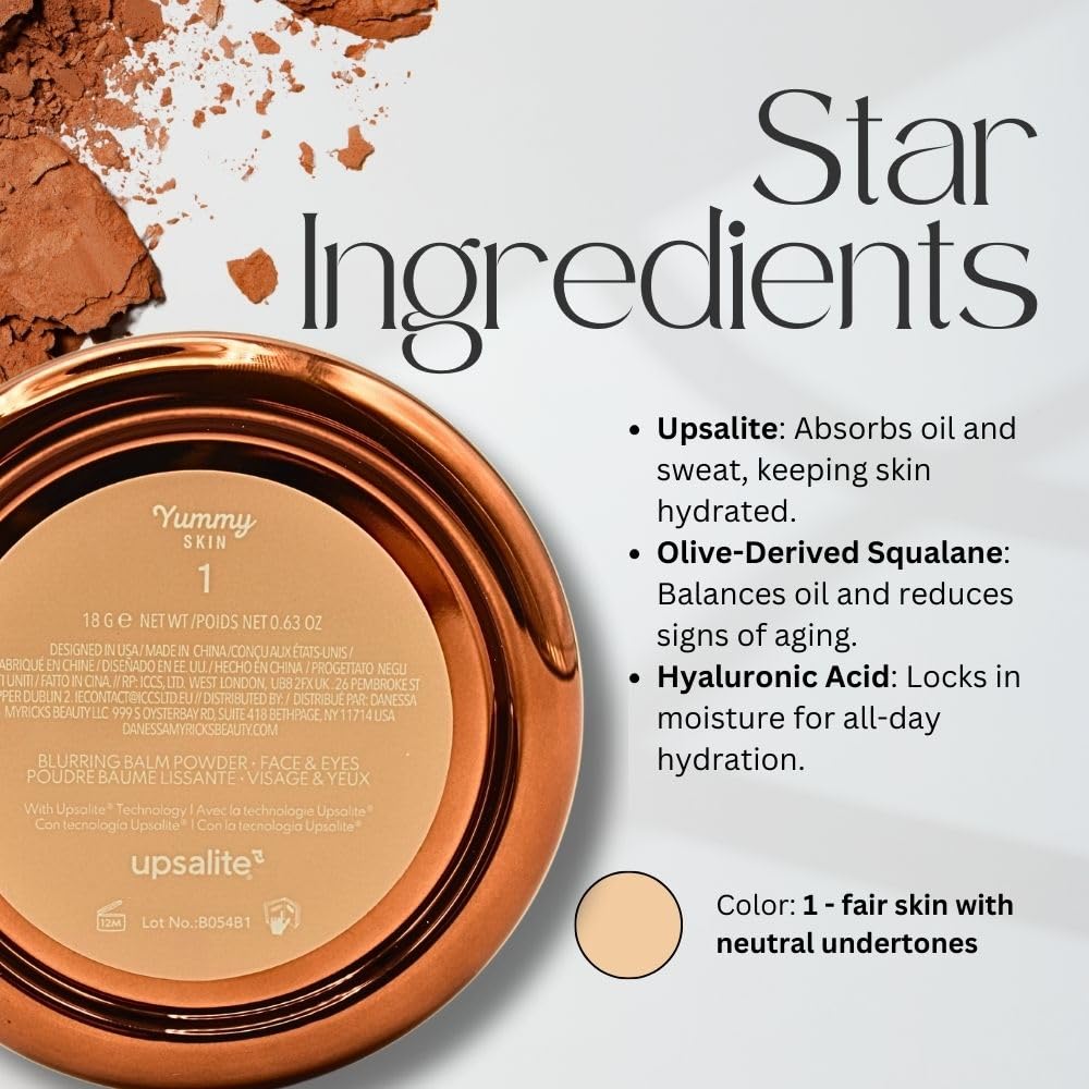 Application rapide du Yummy Skin Blurring Balm Powder sur le visage par Danessa Myricks.