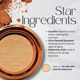 Application rapide du Yummy Skin Blurring Balm Powder sur le visage par Danessa Myricks.
