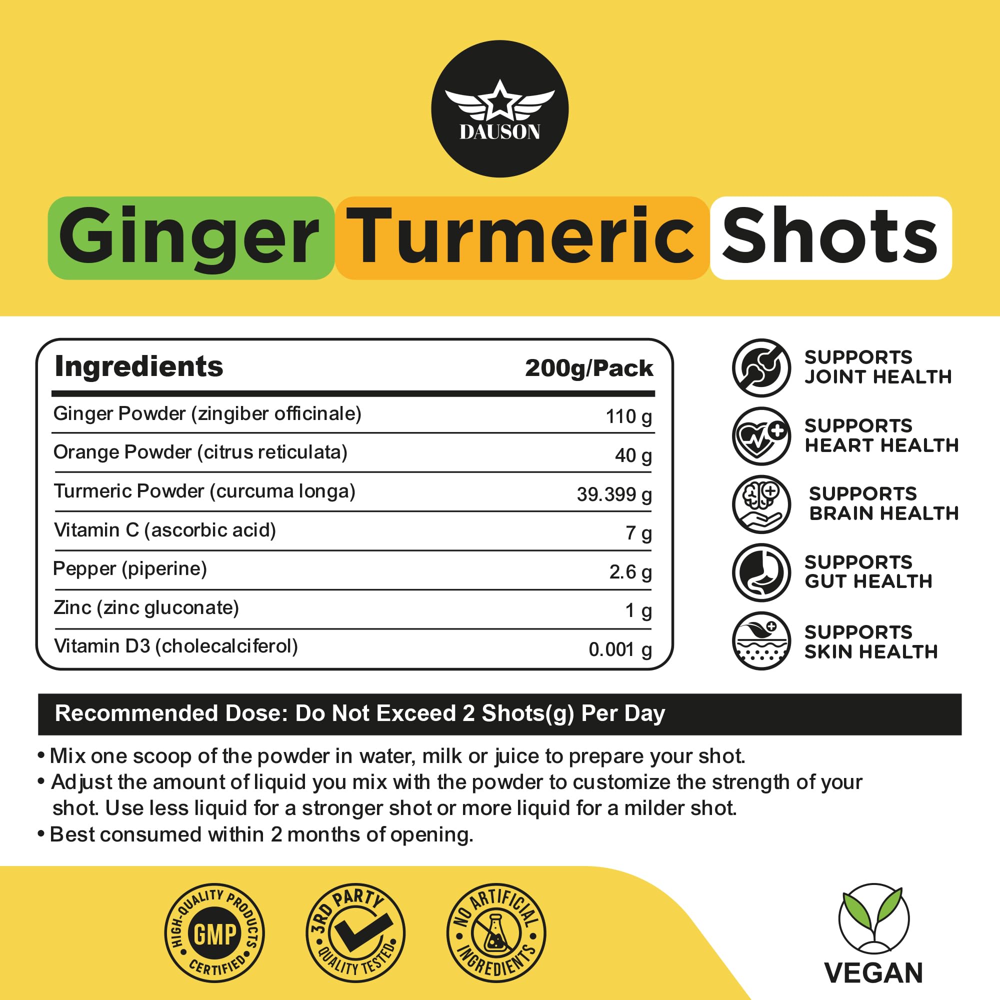 DAUSON boisson chaude gingembre-curcuma, expérience réconfortante et hydratante