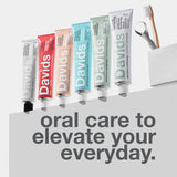 Davids dentifrice sans sulfate – ingrédients véganes et naturels.