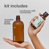 Davids Hydroxi: concentré menthe frais prêt à diluer pour un rinçage doux et frais.