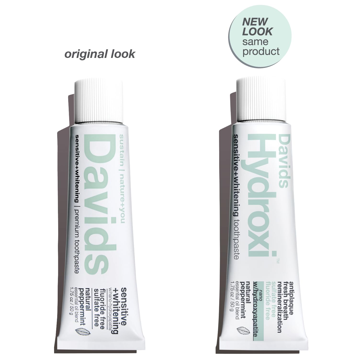 Texture douce du dentifrice Davids Hydroxi pour un brossage agréable.