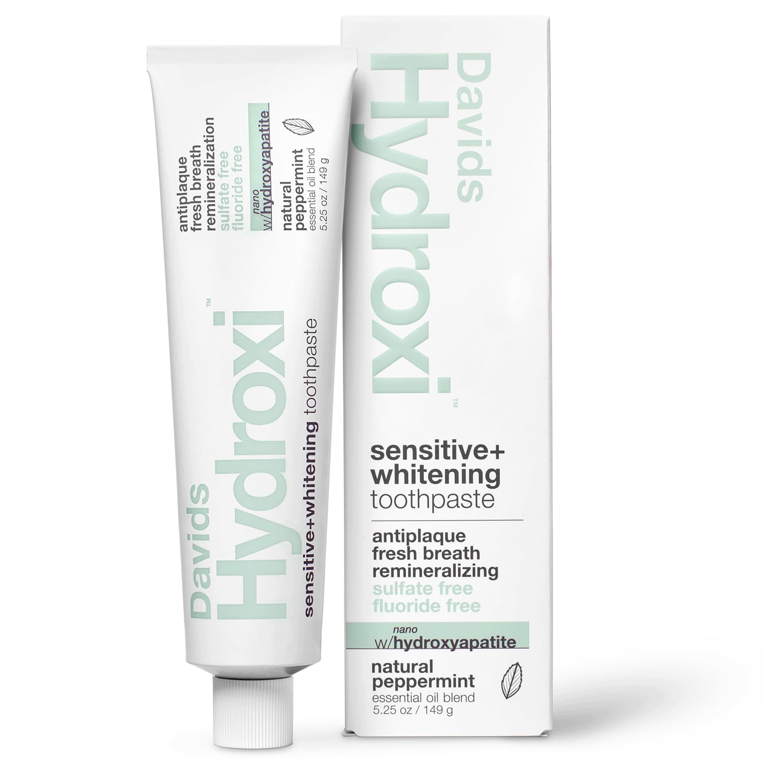 Davids Hydroxi: tube dentifrice menthe pour reminéraliser l’émail en douceur.